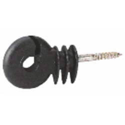 Isolatore nero ad anello con vite per legno Ã¸ 6mm