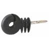 Isolatore nero ad anello con vite per legno Ã¸ 6mm