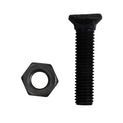 Bullone testa ovale M10x45 con dado