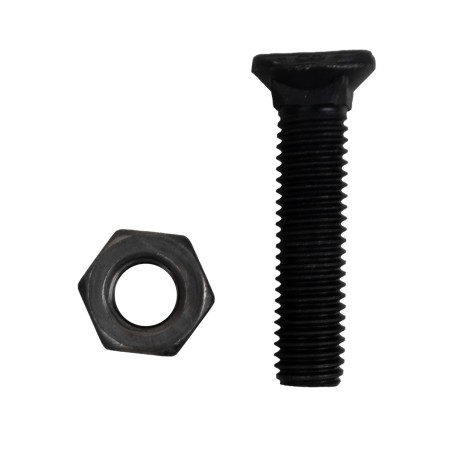 Bullone testa ovale M10x45 con dado