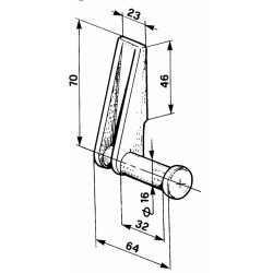 Cerniera posteriore leggera Ã˜ 16mm destra