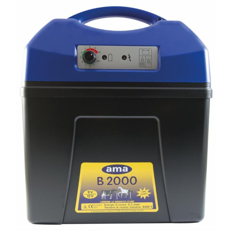 Elettrificatore per recinti Ama B2000 a batteria da 12/9V