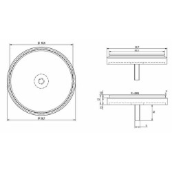 Catarifrangente con vite M5 bianco Ã˜ 60mm