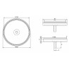 Catarifrangente con vite M5 bianco Ã˜ 60mm