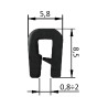 Guarnizione coprilamiera fino a 2,5mm (5 mt)