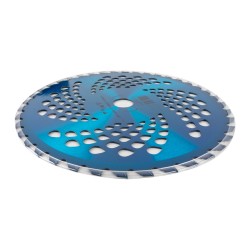 Disco professionale per decespugliatore con 40 denti in tungsteno anodizzato blu Ã˜ esterno 255mm Ã˜ foro 25,4mm per qualsiasi t