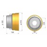 Controcuffia tonda piccola Ã˜150 - 210 e lunghezza 150mm