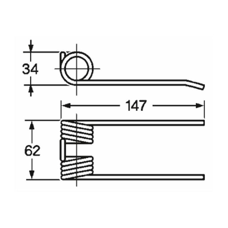 Dente pick-up adattabile Krone 9381480 9381481 filo 5