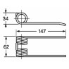 Dente pick-up adattabile Krone 9381480 9381481 filo 5