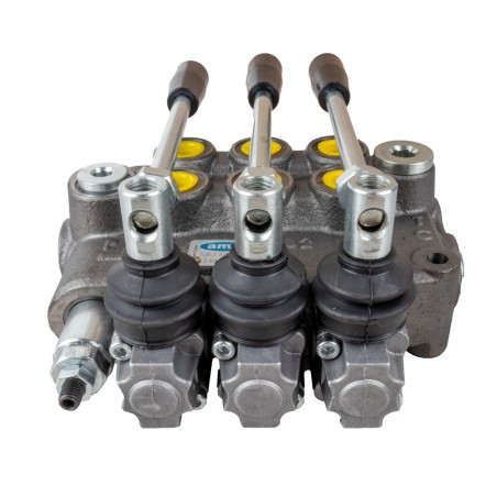 Distributore oleodinamico Ama basic da 3/8â€ 3 leve 40L/min per trattori