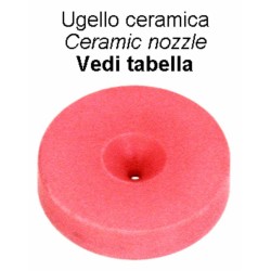 Ugello in ceramica AMT Ã˜ 15x3 con foro Ã˜ 1,8mm