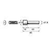 Pulsante completo adattabile ad alberi cardanici Walterscheid 13x43mm