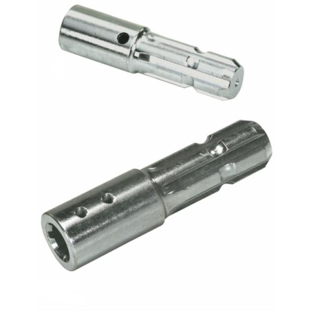 Riduzione per presa di forza con profilo esterno 1"3/8 interno 26x32x6mm con 6 cave e lunghezza 145mm
