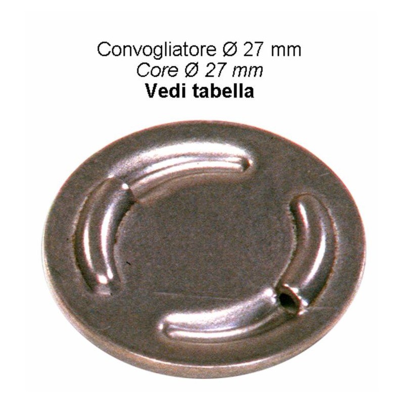 Convogliatore acciaio Ã¸27 foro Ã¸1,5
