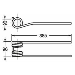 Dente girello filo diametro 9mm