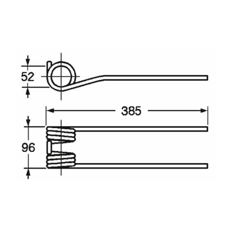 Dente girello filo diametro 9mm