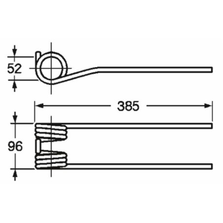 Dente girello filo diametro 9mm
