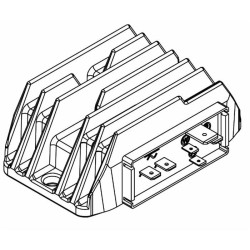 Regolatore di tensione per trattore 12V adattabile al rif. originale Lombardini 7362.298 con spia