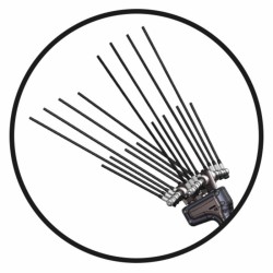 Astina carbonio per abbacchiatore 170mm