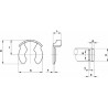 Molla per perno Ã˜ 8mm L= 4,1mm