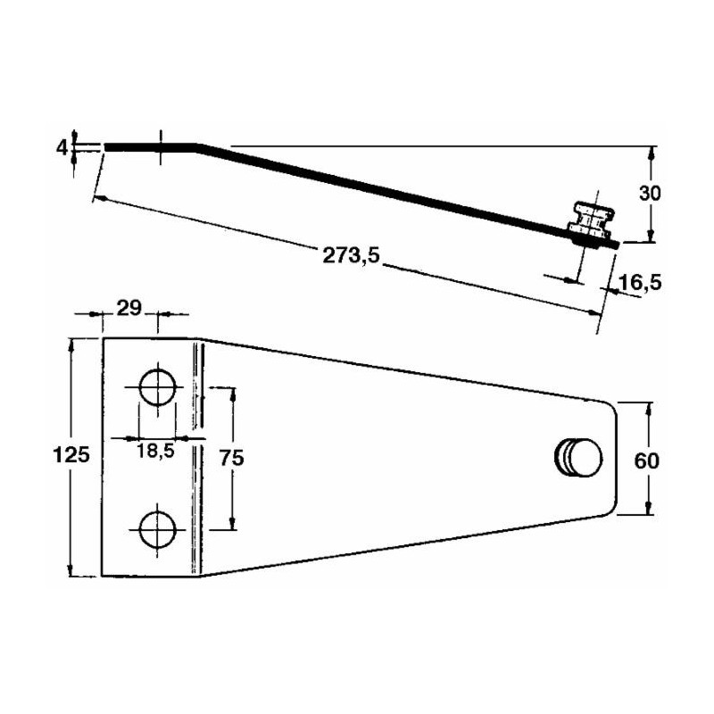 Piastra portacoltello adattabile PZ 116