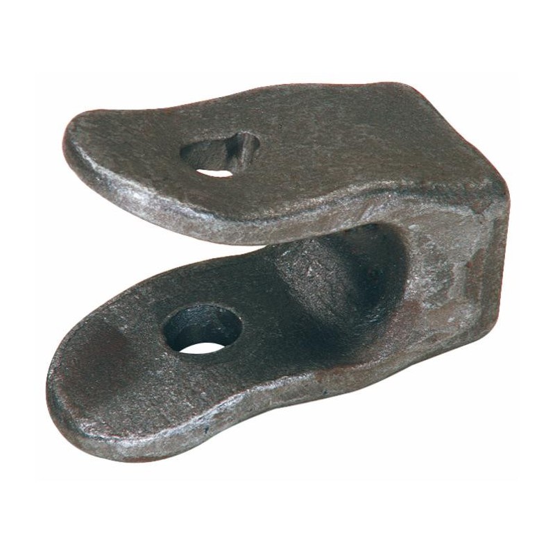 Forcella ribaltabile per rimorchi 2 fori Ã˜ 16mm lunga 102mm