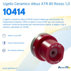 Ugello in ceramica Albuz ATR 80 rosso 1,0
