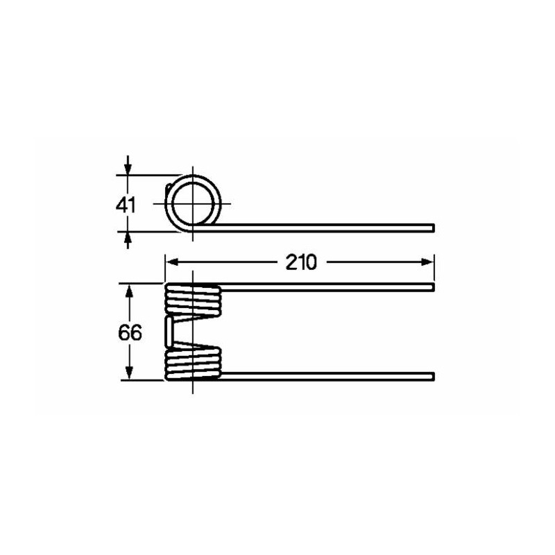 Dente pressa raccoglitrice adattabile John Deere E41833 filo 4,5