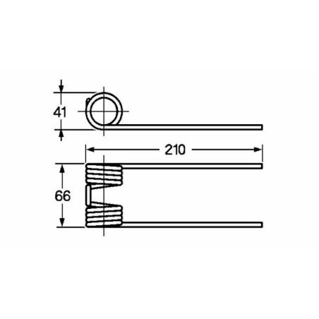 Dente pressa raccoglitrice adattabile John Deere E41833 filo 4,5