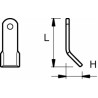Coltello per trincia a Y altezza 135mm lunghezza 40mm