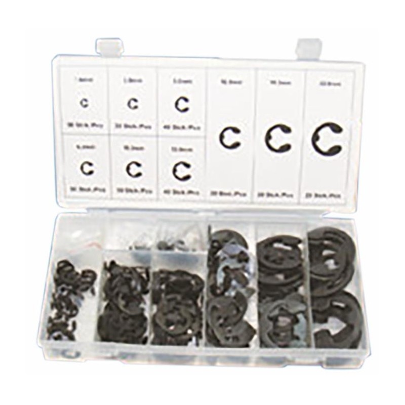 Assortimento anelli seeger 300 pezzi da 1,6mm a 22mm