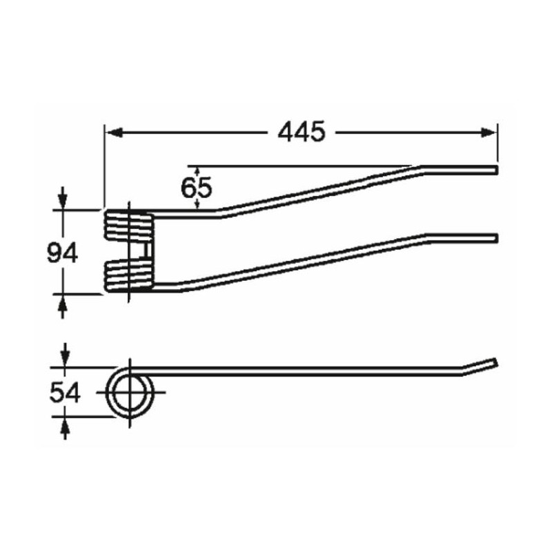 Dente giroandanatore dx adattabile Stoll 0292960 filo 8
