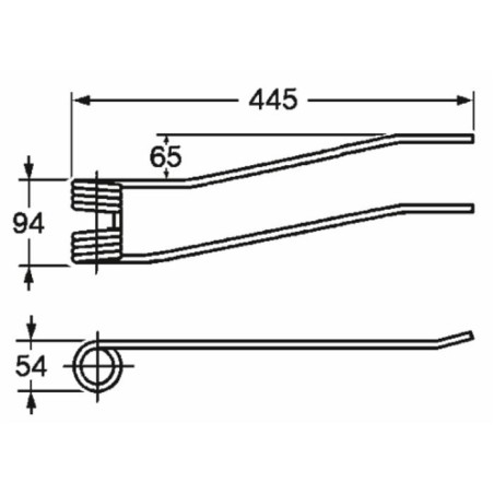 Dente giroandanatore dx adattabile Stoll 0292960 filo 8