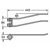 Dente giroandanatore dx adattabile Stoll 0292960 filo 8
