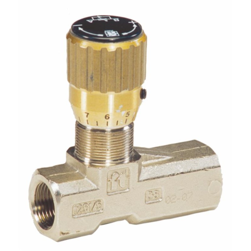 Regolatore di flusso unidirezionale da 1/2" in ottone