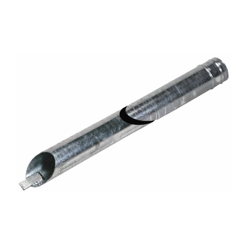Tubo di aspirazione zincato Ama con portagomma lunghezza 2m e Ã¸ 150mm