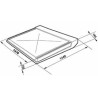 Tettuccio parapioggia universale in vetroresina misura 140x140mm