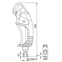 Impugnatura ergonomica a 4 pulsanti IP67