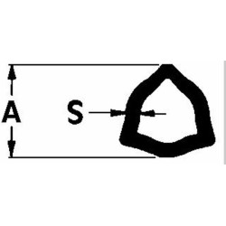 Tubo cardanico interno triangolare adattabile By-Py categoria 7 lunghezza 3 mt