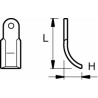 Coltello per trincia adattabile vigolo lunghezza 200mm altezza 80mm