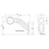 Luce di ingombro sx a 3 LED 12-36V con interasse di fissaggio 77mm