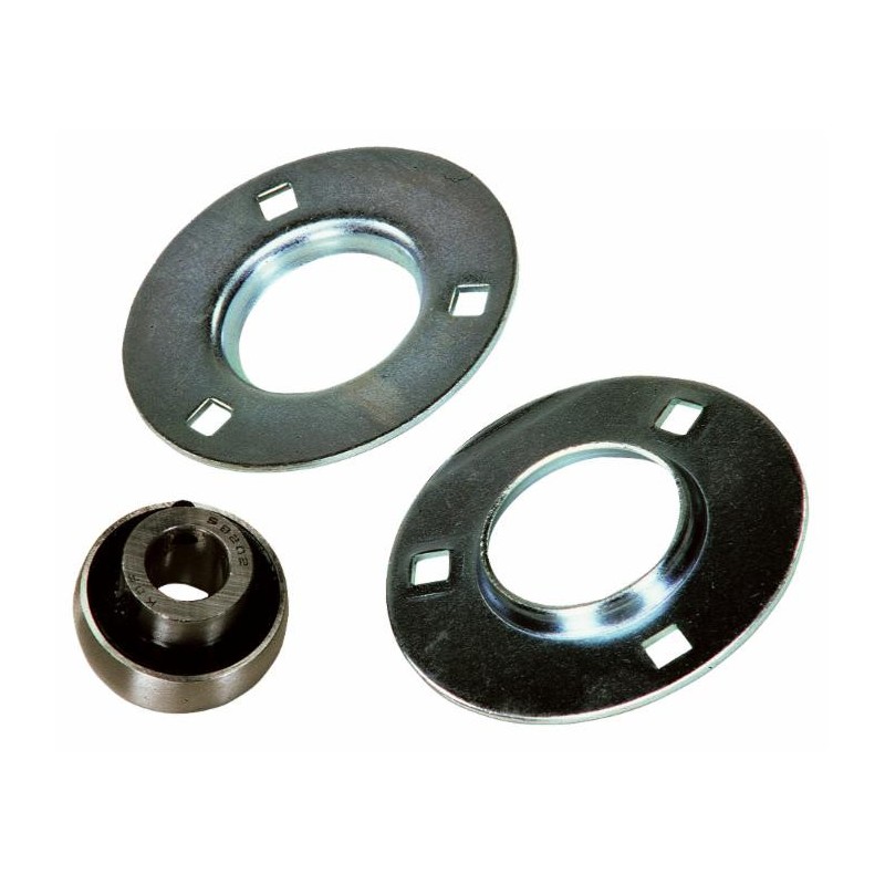 Supporto a flangia tonda in lamiera stampata SBPF 206 con cuscinetto Ã˜ 30mm