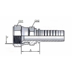 Raccordo JIS femmina dritto M14x1,5 - tubo 1/4"