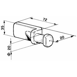 Piantone per chiusura universale Ã˜ 20mm