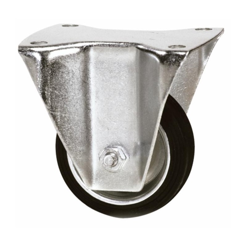 Ruota gommata 160x40mm supporto fisso