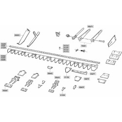 Falsa sezione per barra falciante adattabile Gaspardo 20800063 FS530 (G362)