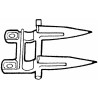 Dente doppio 76x179 per mietitrebbie adattabile Claas 676235