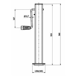 Servotimone con manovella laterale Simol dg590