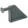 Piantone forgiato per chiusura a blocco delle sponde di rimorchi lungo 130mm Ã˜ 24mm
