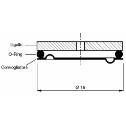 Convogliatore acciaio Ã¸15x1 foroÃ¸1,5